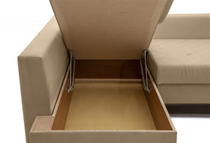Бежевый угловой диван Нью-Йорк-2 Maserati Beige + Sontex Umber Ящик для белья