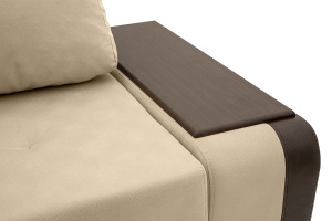 Бежевый угловой диван Нью-Йорк-2 Maserati Beige + Sontex Umber Подлокотник