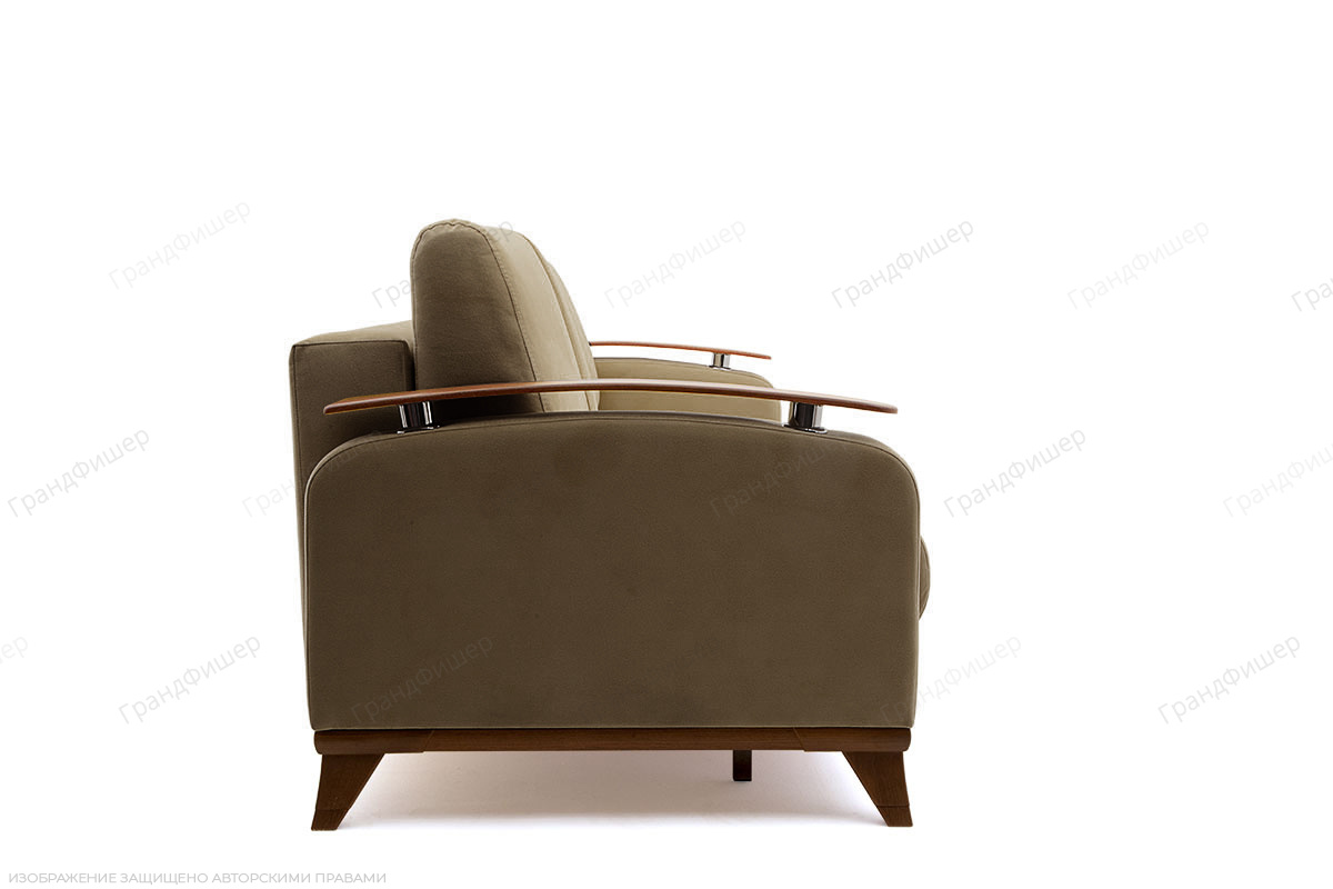 Коричневый диван Джерси-3 с опорой №6 Maserati Light Brown Вид сбоку