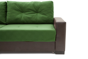 Прямой диван Хлоя Maserati Green + Sontex Umber Ножки