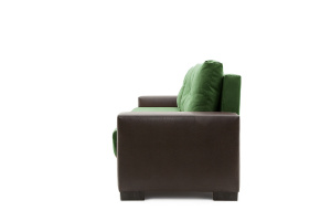 Прямой диван Хлоя Maserati Green + Sontex Umber Вид сбоку