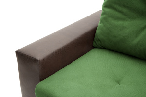 Прямой диван Хлоя Maserati Green + Sontex Umber Подлокотник