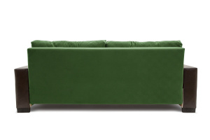 Прямой диван Хлоя Maserati Green + Sontex Umber Вид сзади