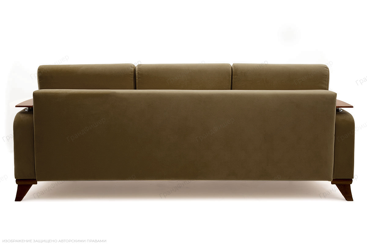 Коричневый диван Джерси-3 с опорой №6 Maserati Light Brown Вид сзади