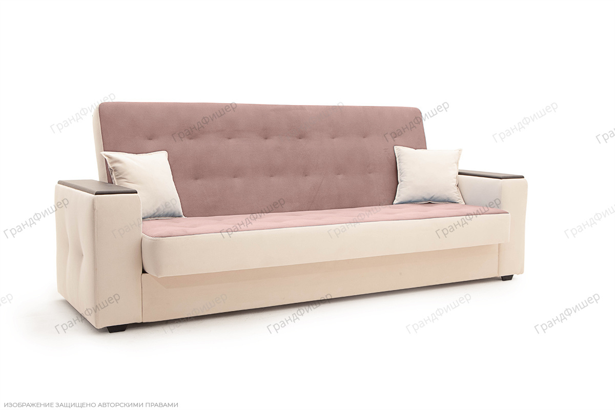 Фиолетовый диван Берри люкс Maserati Light violet + Beight Вид сбоку