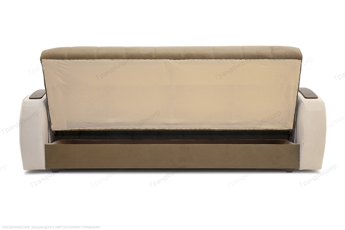 Прямой диван Вито-4 Maserati Light Brown + White Вид сзади