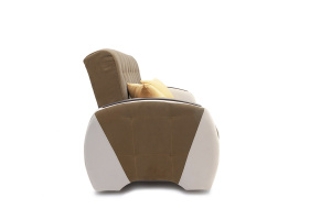Прямой диван Вито-4 Maserati Light Brown + White Вид сбоку