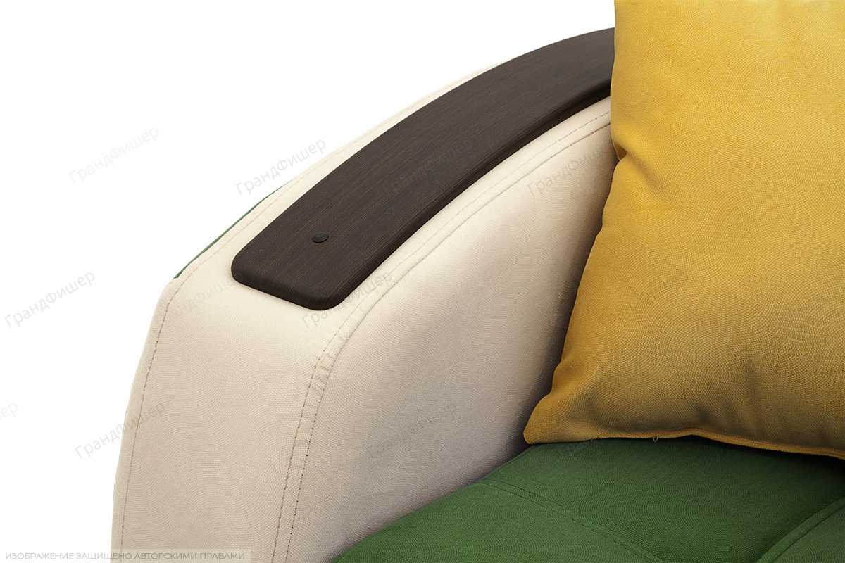 Прямой диван Вито-4 Maserati Green + White Подлокотник