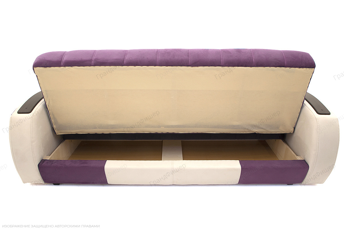 Фиолетовый диван Вито-4 Maserati Purple + White Ящик для белья