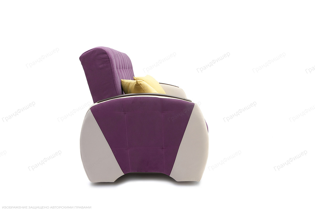 Фиолетовый диван Вито-4 Maserati Purple + White Вид сбоку