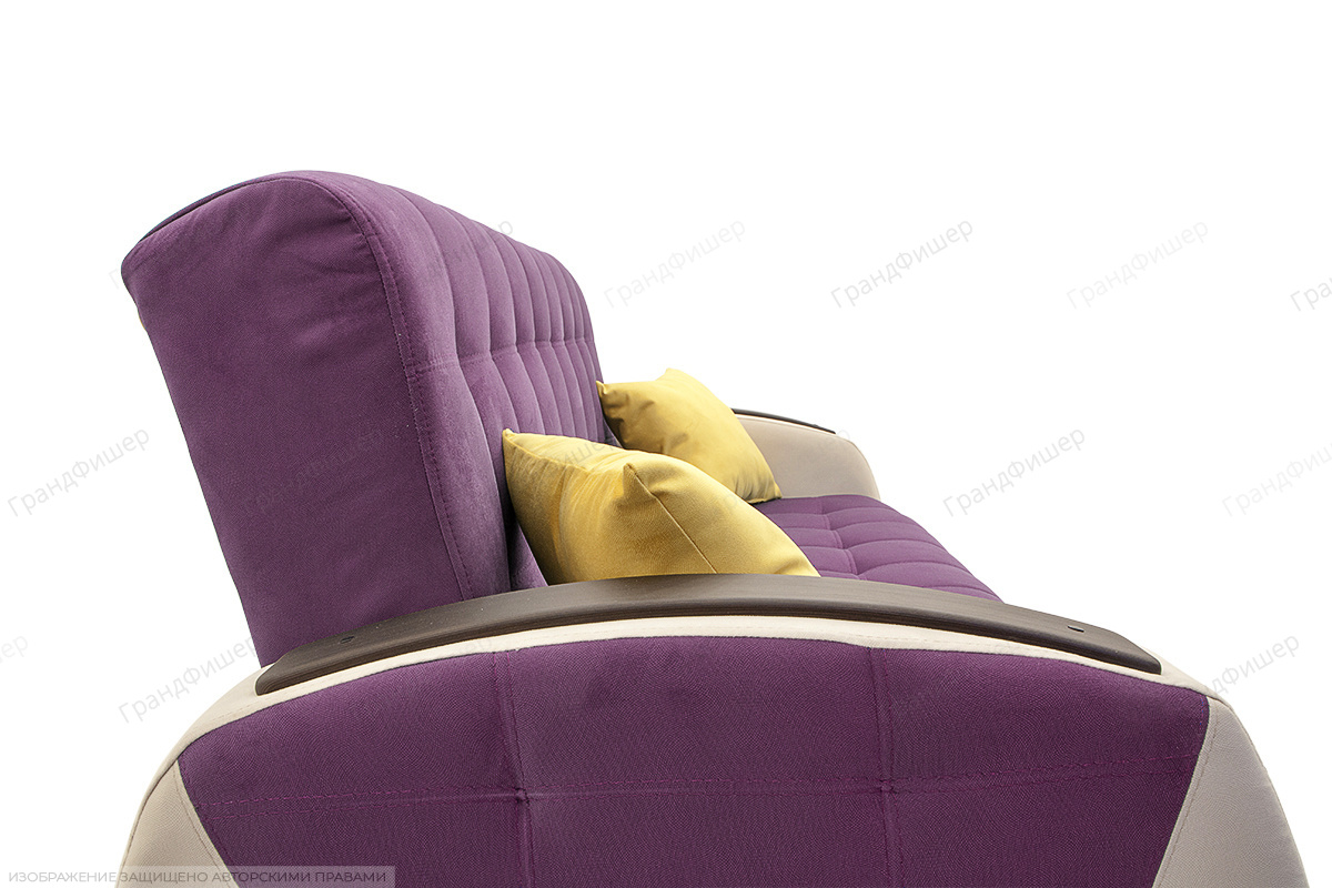 Фиолетовый диван Вито-4 Maserati Purple + White Подушки