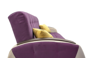 Фиолетовый диван Вито-4 Maserati Purple + White Подушки