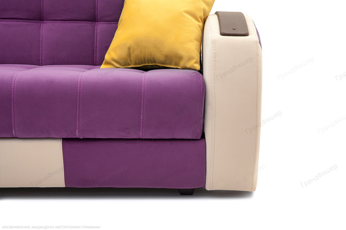 Фиолетовый диван Вито-4 Maserati Purple + White Ножки