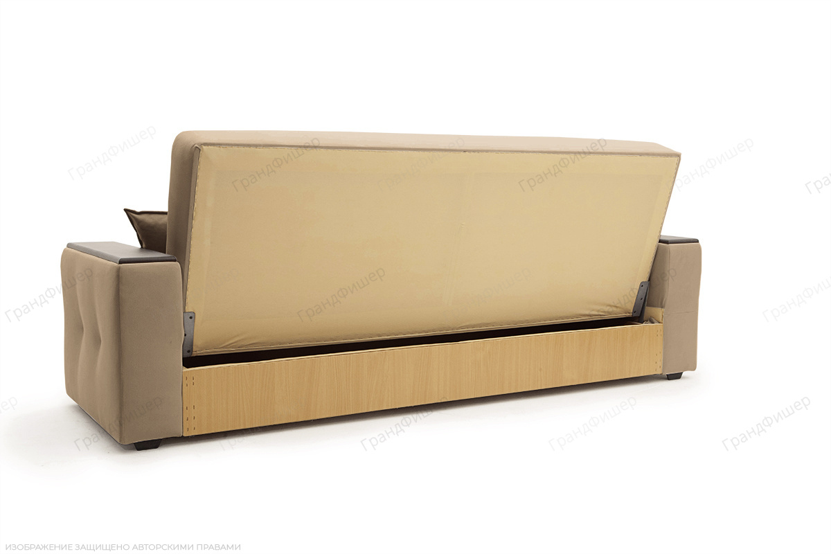 Дешевый диван Берри люкс Maserati Light brown Вид сзади