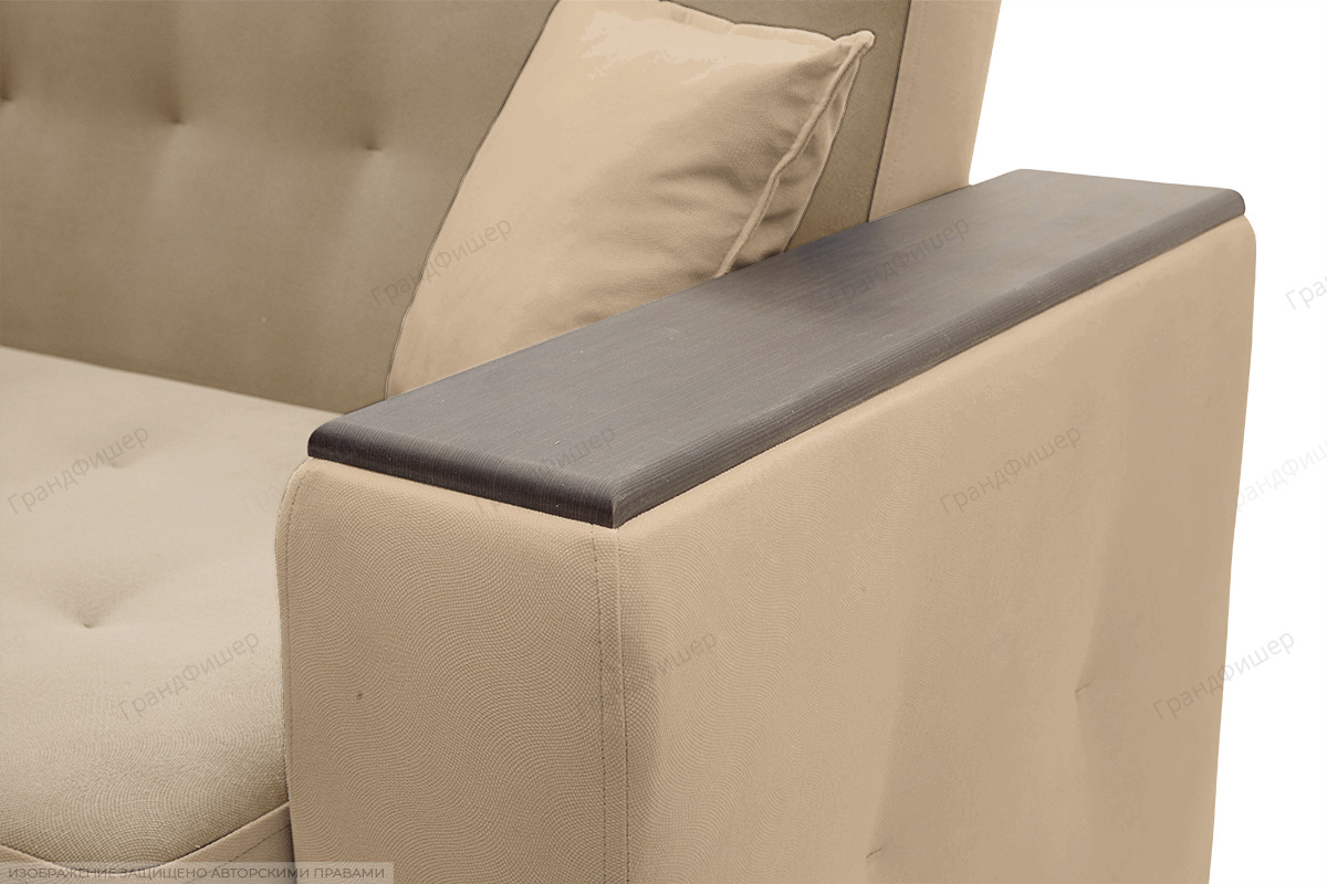 Дешевый диван Берри люкс Maserati Light brown Подлокотник
