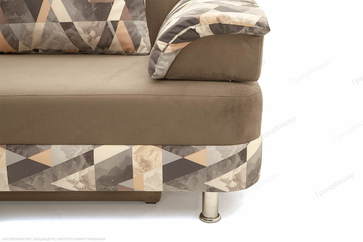 Пружинный диван Монтилия-2 Maserati Light Brown + Snow Brown Ножки