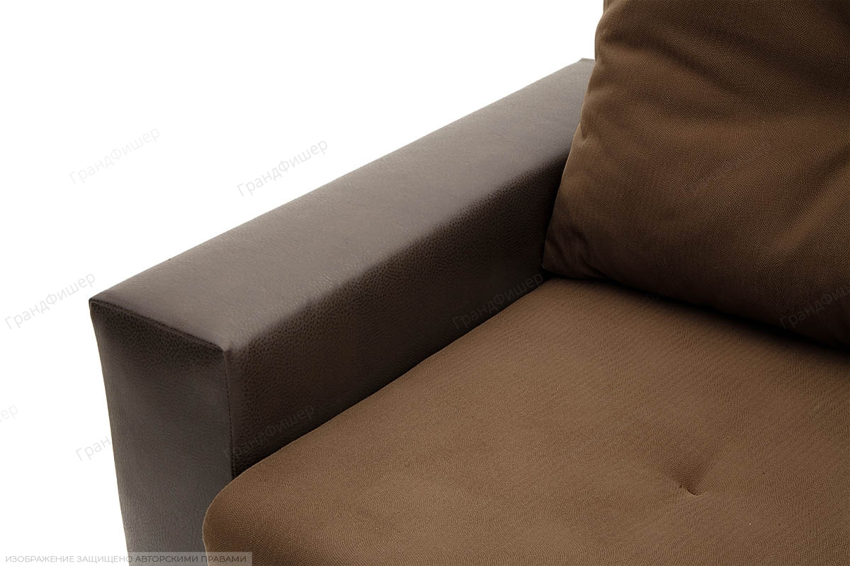 Прямой диван Хлоя Maserati Brown + Sontex Umber Текстура ткани