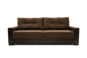 Прямой диван Хлоя Maserati Brown + Sontex Umber Вид спереди