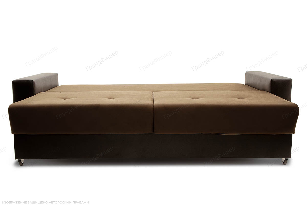 Прямой диван Хлоя Maserati Brown + Sontex Umber Спальное место