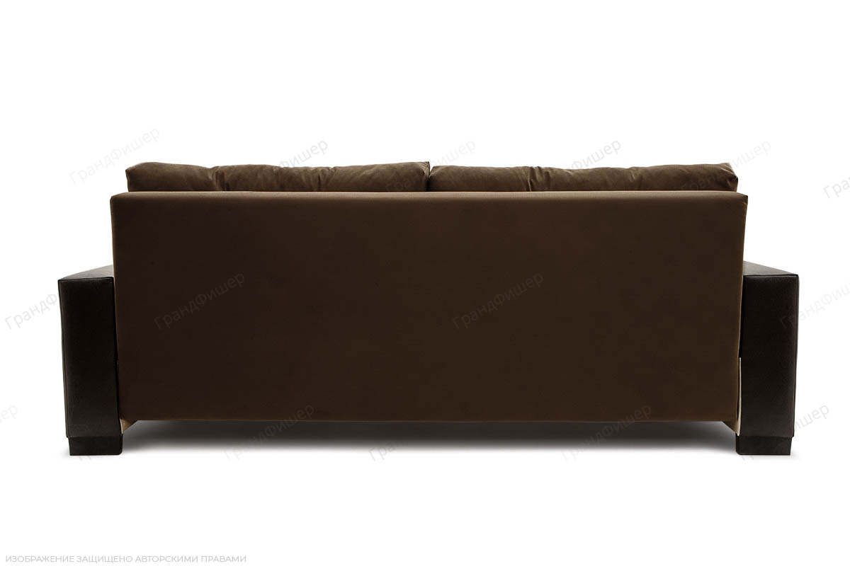 Прямой диван Хлоя Maserati Brown + Sontex Umber Вид сзади