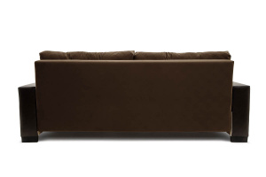 Прямой диван Хлоя Maserati Brown + Sontex Umber Вид сзади
