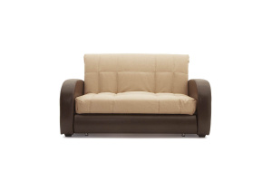 Двуспальный диван Виа-2 Savana Camel + Sontex Umber Вид спереди