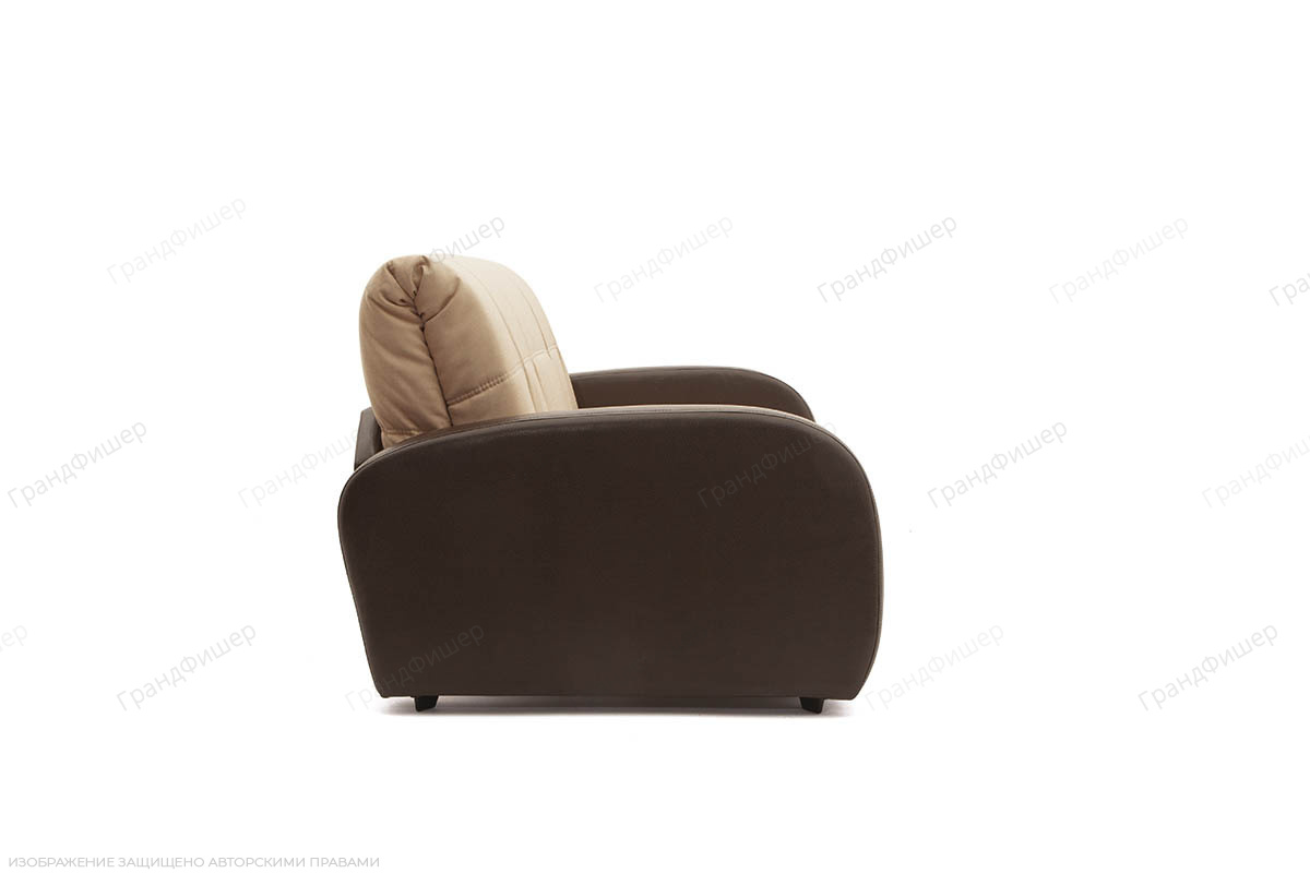 Двуспальный диван Виа-2 Savana Camel + Sontex Umber Вид сбоку