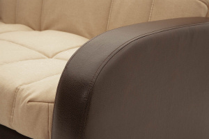 Двуспальный диван Виа-2 Savana Camel + Sontex Umber Подлокотник