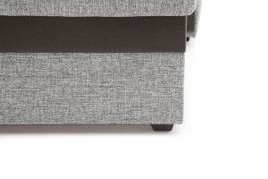Серый угловой диван Джексон с накладками МДФ Big Grey + TV Ножки