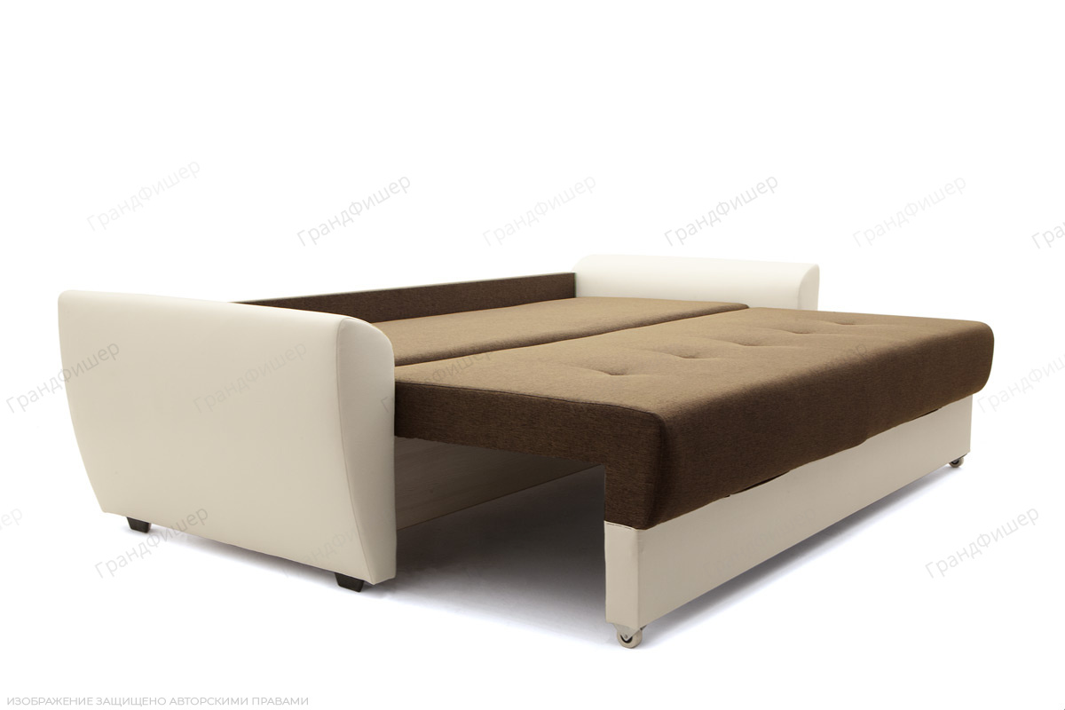 Прямой диван Винтаж Dream Brown + Sontex Milk Спальное место