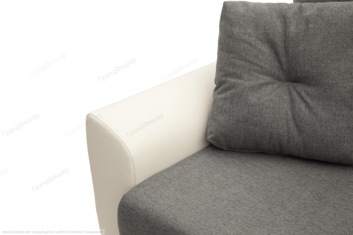 Прямой диван Винтаж Dream Grey + Sontex Milk Подлокотник