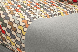 Диван для кухни на ножках Дрим Dream Light grey + History Bricks Текстура ткани