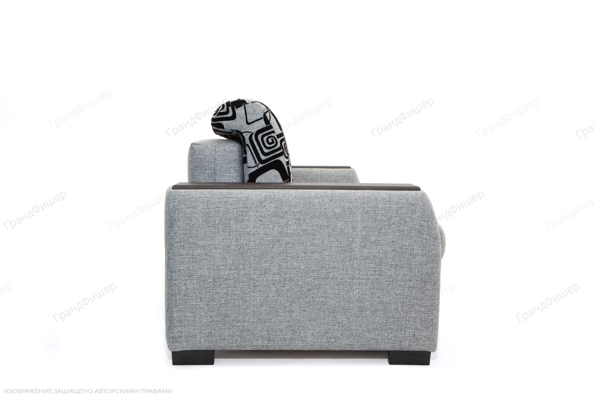 Двуспальный диван Бостон Big Grey + TV Вид сбоку