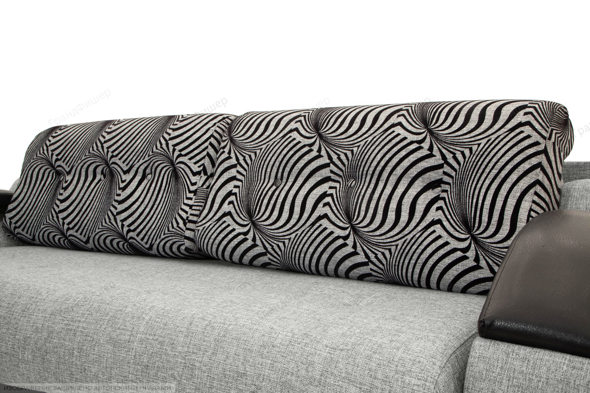 Двуспальный диван Арена Big Grey + Zebra Подушки