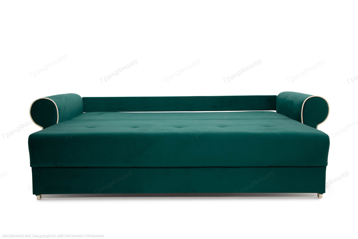 Дешевый диван Милфорд Velutto Emerald + Velutto White Спальное место