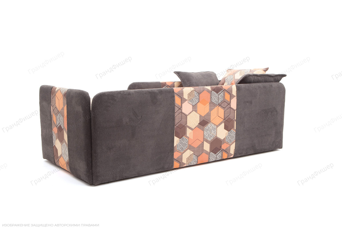 Софа Экзотика Citus Grafit + Geometry Brown Вид сзади