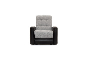 Нераскладной офисный диван Вито-3 Big Grey + Sontex Black Вид спереди