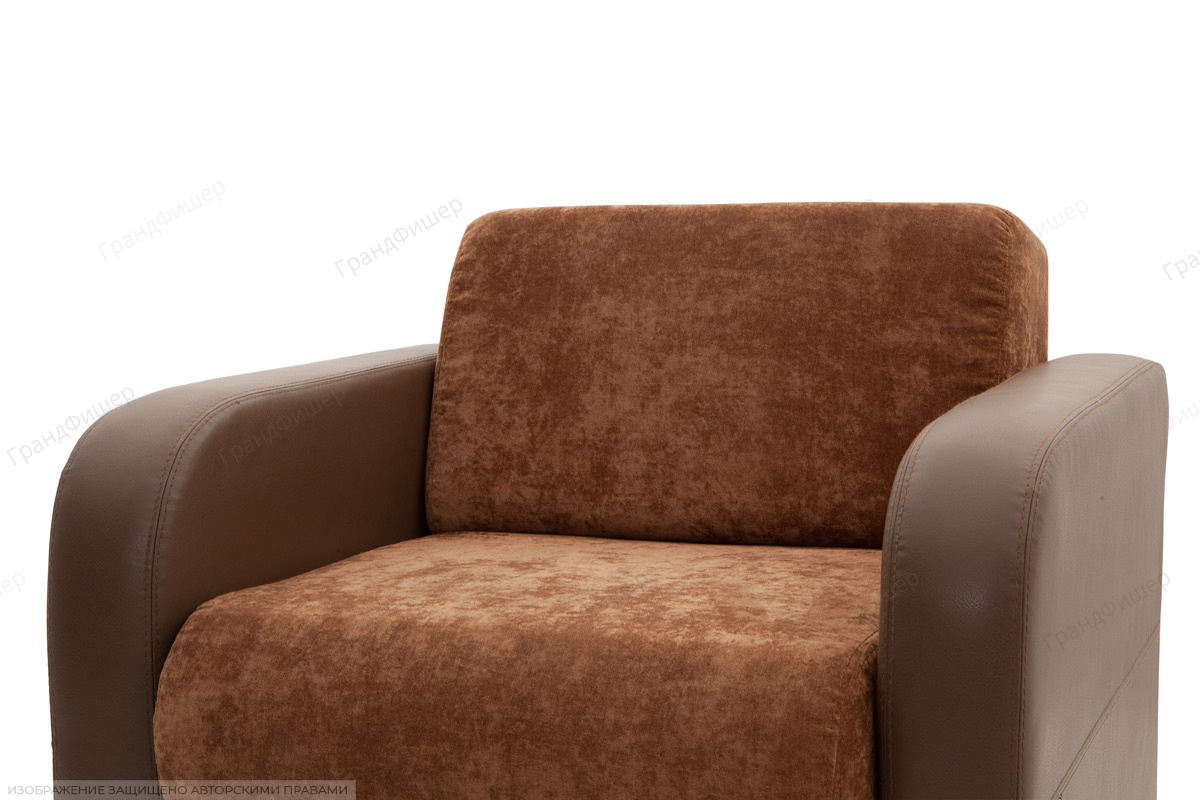 Кресло кровать Вестерн Lite Brown + Astor Coffe Подлокотник