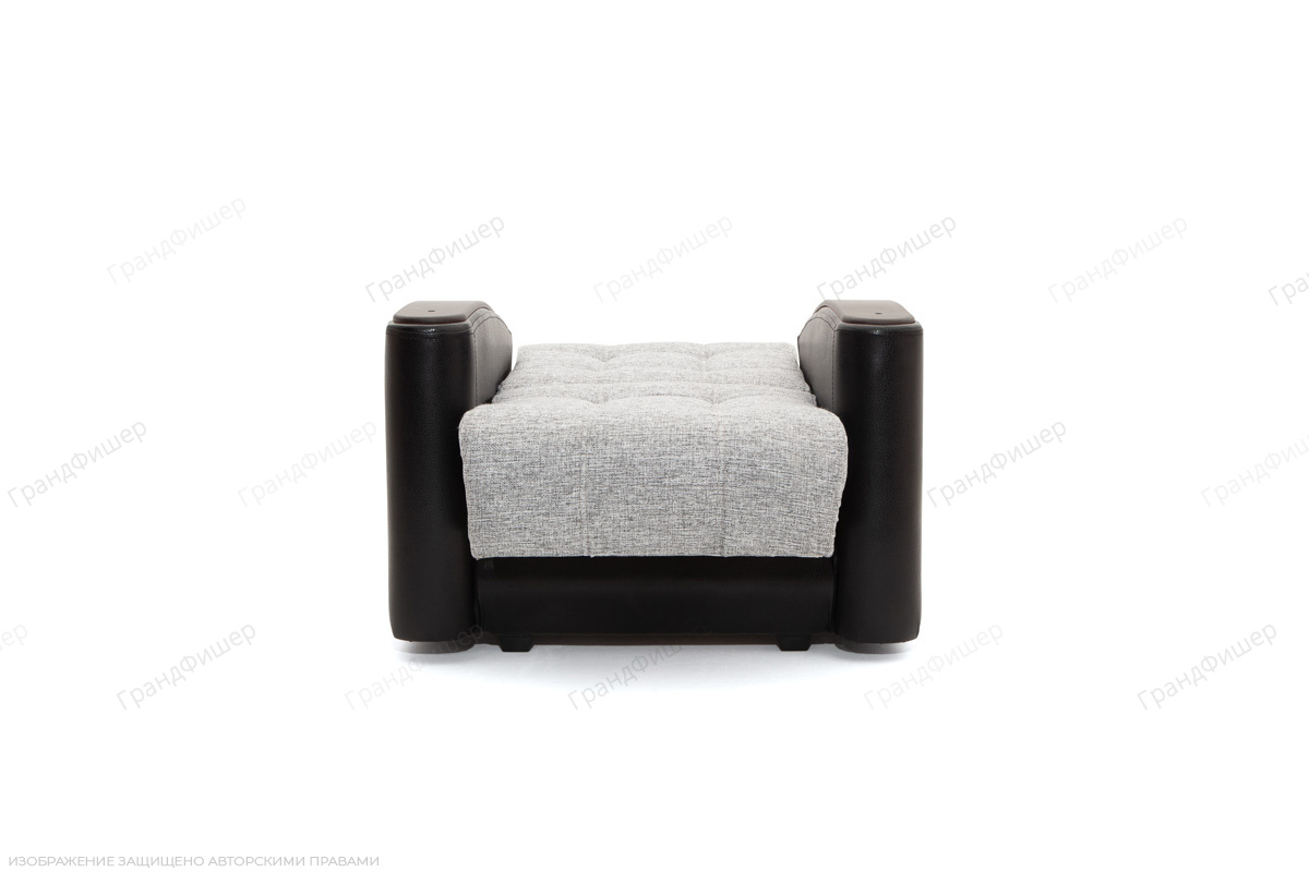 Нераскладной офисный диван Вито-3 Big Grey + Sontex Black Спальное место