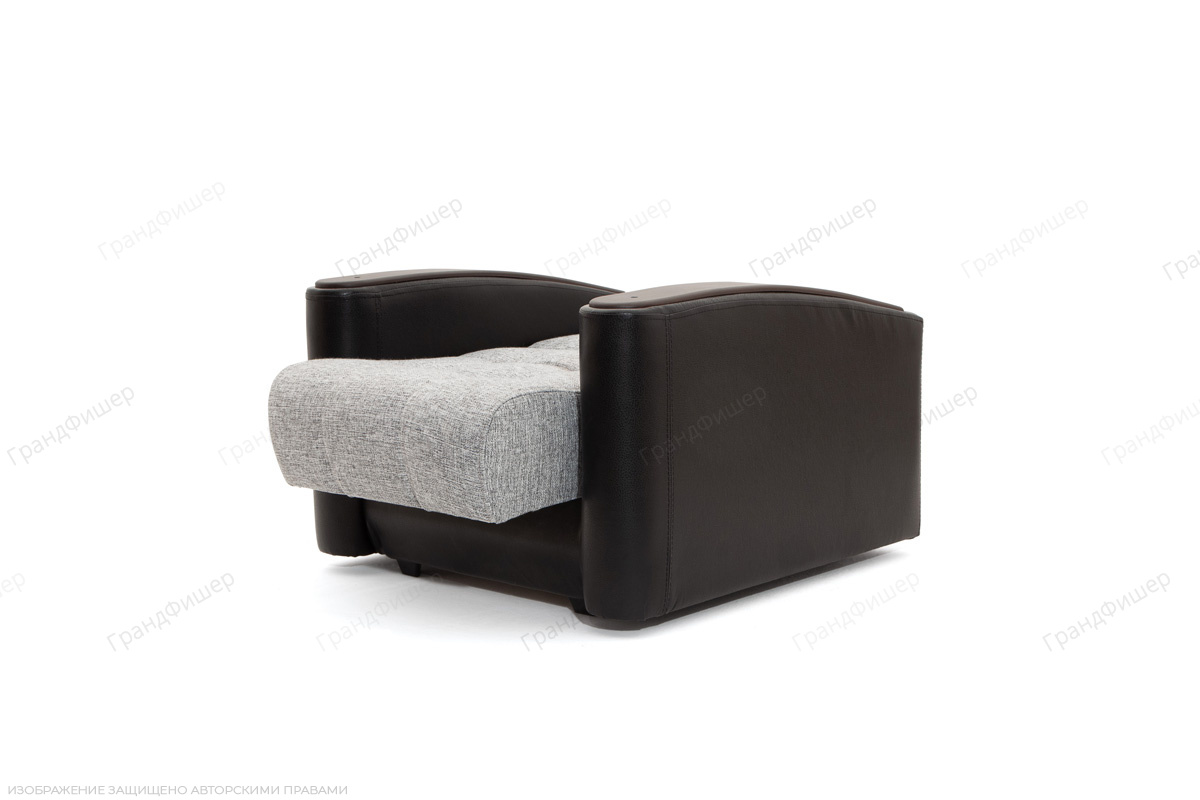 Нераскладной офисный диван Вито-3 Big Grey + Sontex Black Спальное место