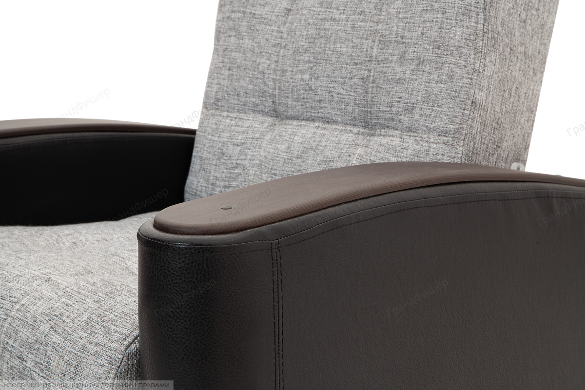 Нераскладной офисный диван Вито-3 Big Grey + Sontex Black Текстура ткани