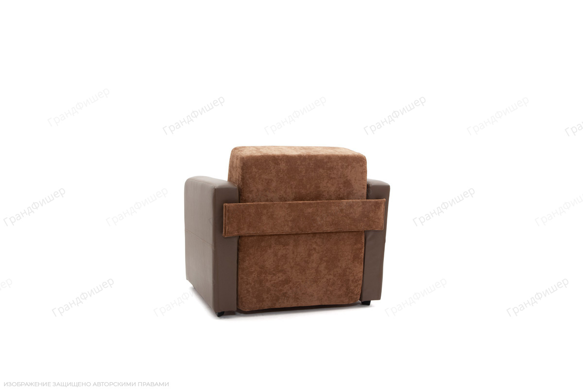 Кресло кровать Вестерн Lite Brown + Astor Coffe Вид сзади