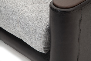 Нераскладной офисный диван Вито-3 Big Grey + Sontex Black Текстура ткани