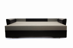 Прямой диван Амстердам эконом Dream Grey + Sontex Black Спальное место