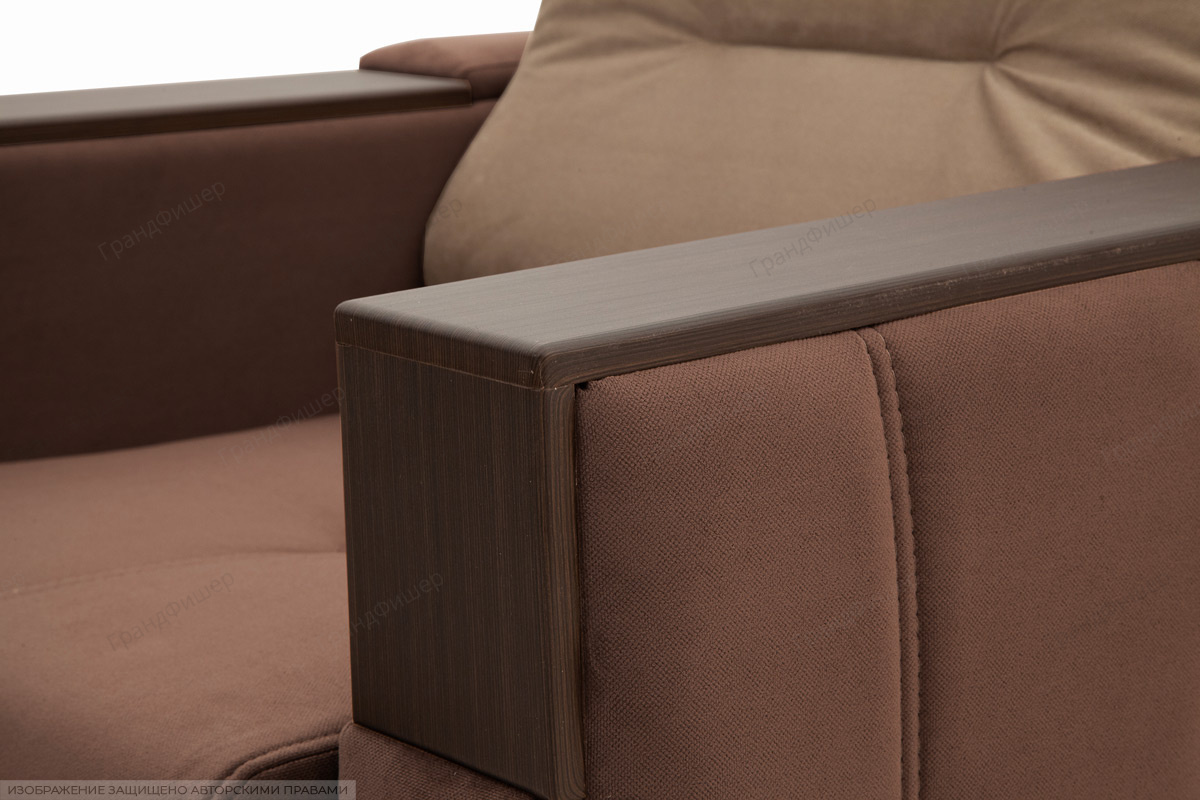 Нераскладной офисный диван Бест Amigo Brown + Amigo Latte Подлокотник