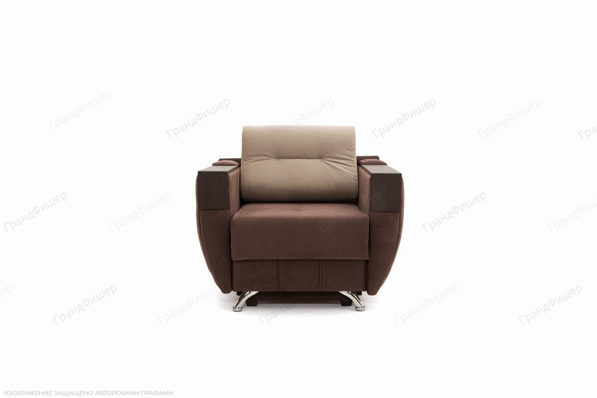 Нераскладной офисный диван Бест Amigo Brown + Amigo Latte Вид спереди