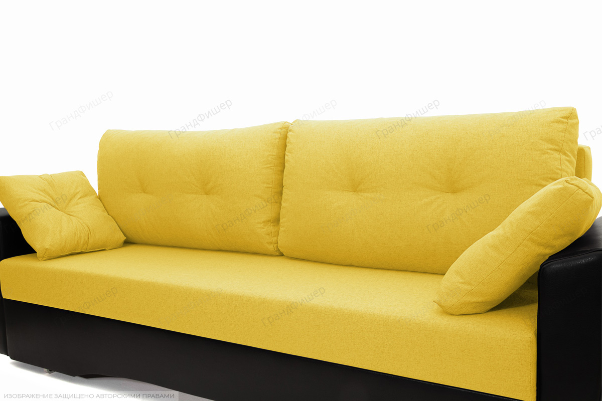 Прямой диван Амстердам эконом Dream Yellow Подушки
