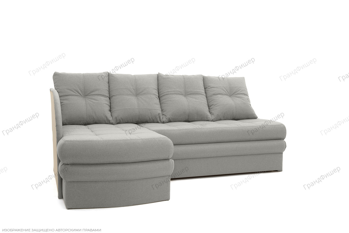 Серый диван Мираж Dream Light Grey Вид по диагонали