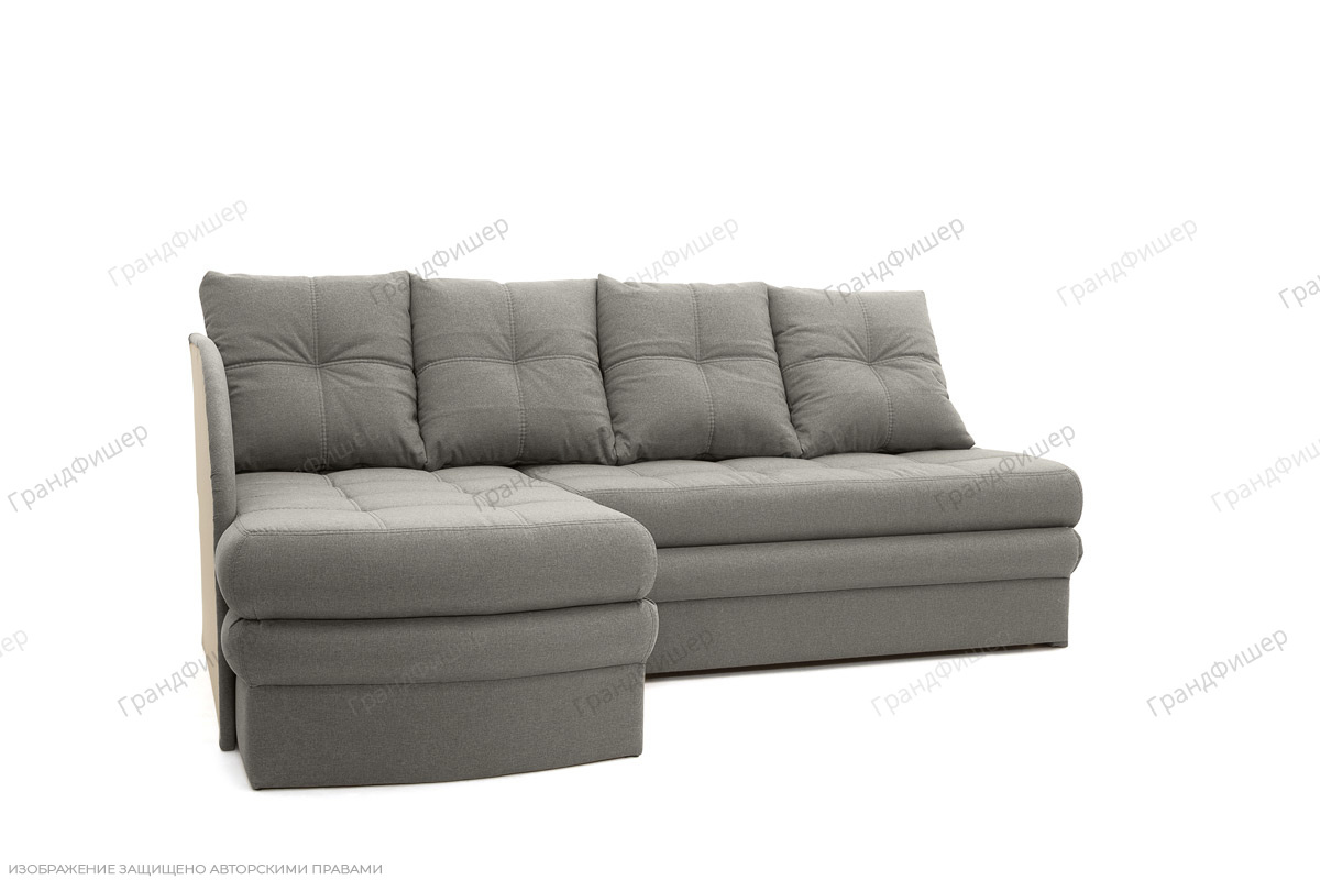 Серый диван Мираж Dream Grey Вид по диагонали