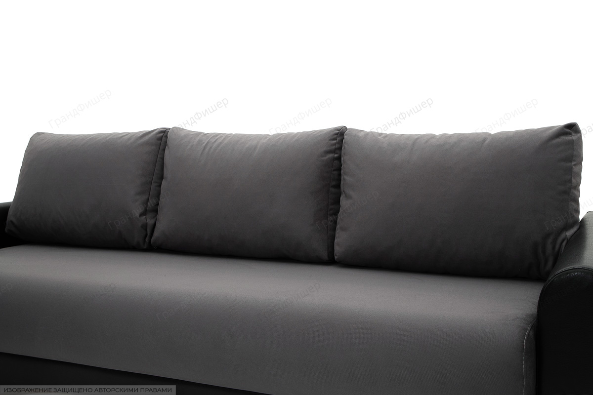 Дешевый диван Джаз Amigo Grafit + Sontex Black Подушки